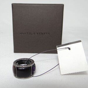 BOTTEGA VENETA silver and agate ring NWT